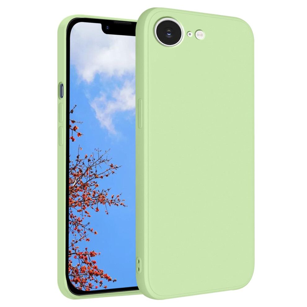 Silicone Case Shockproof Slim Antifingerprint Matte Cover With Raised Edge Protection For Iphone 16E Green 9351714403054