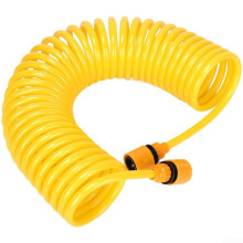 Expandable Garden Hose 15m with Rust‑Resistant Brass Fittings, Lightweight Coiled Water Hose for Outdoor Watering and Car Washing