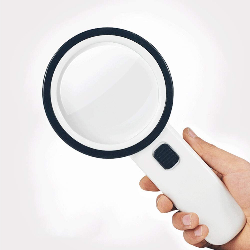 Light 30X Magnifying Glass With Definition Handheld Magnifier For Reading, Seniors And Jewelry
