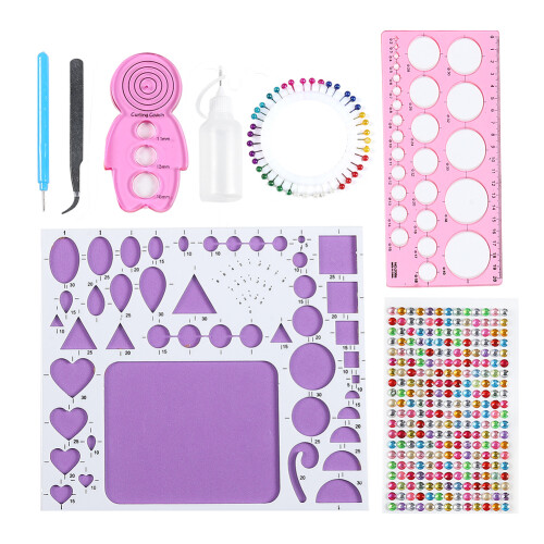 Paper Quilling 565 Tool Kit, 9-Pack Color Papers 1