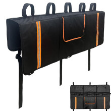 Truck Tailgate Bike Pad for 5 Bikes, ScratchResistant Waterproof Cover with Triple Strap Retention
