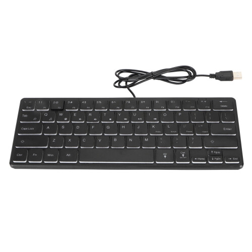 Gaming Keyboard 64 Keys RGB Backlit USB Wired Compact Small Keyboard for PC 1