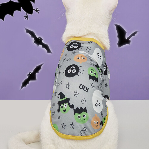 Pet Halloween Shirt M Size Polyester Breathable 2