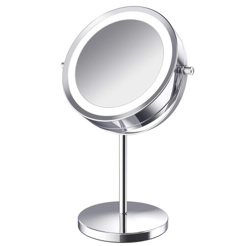 Double-Sided LED Makeup Mirror 5X 360 Rotation 1