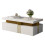 Marble Pattern Coffee Table with 2 Drawers, 100*50*40cm, Modern Living Room Storage Table 1