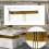 Marble Pattern Coffee Table with 2 Drawers, 100*50*40cm, Modern Living Room Storage Table 3