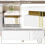 Marble Pattern Coffee Table with 2 Drawers, 100*50*40cm, Modern Living Room Storage Table 6