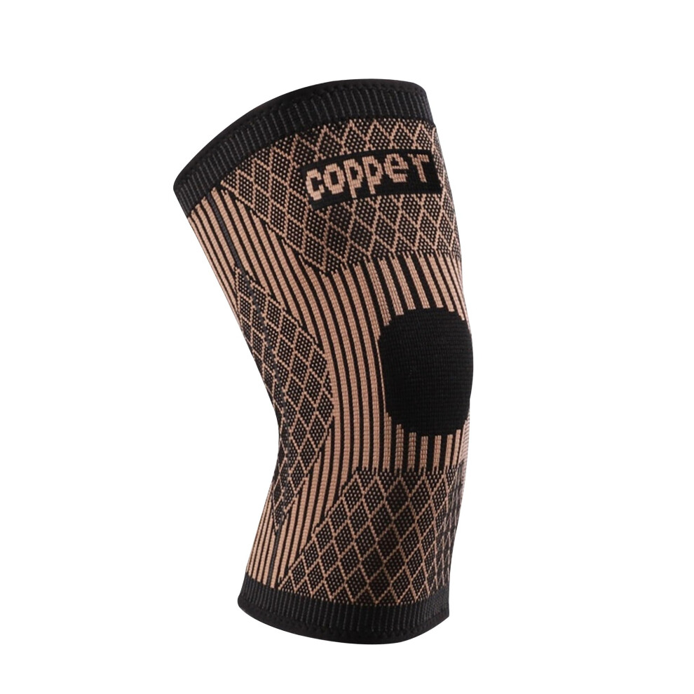 Orange Copper Knee Brace And Compression Sleeve For Pain Relief, Arthritis Support, Running, Sports, Acl, Meniscus Tear