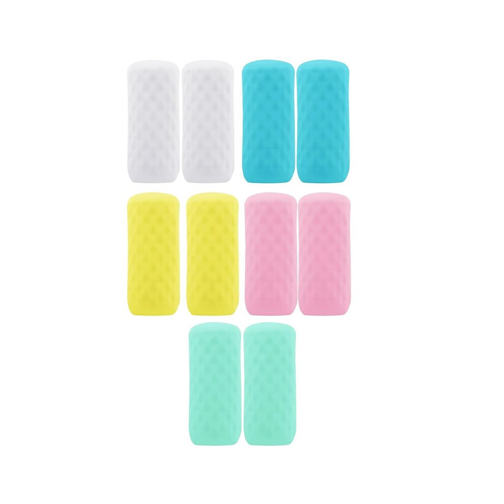 10pcs Silicone Bottle Covers,Travel Essential for Women, Luggage Travel Size Toiletries,Elastic Sleeve for Leak Proofing
