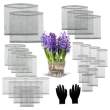 Lot de 30 Paniers de Protection Anti-Gaufres en Acier Inoxydable, Paniers en Maille de Tailles Variées pour la Protection des Racines des Plantes et
