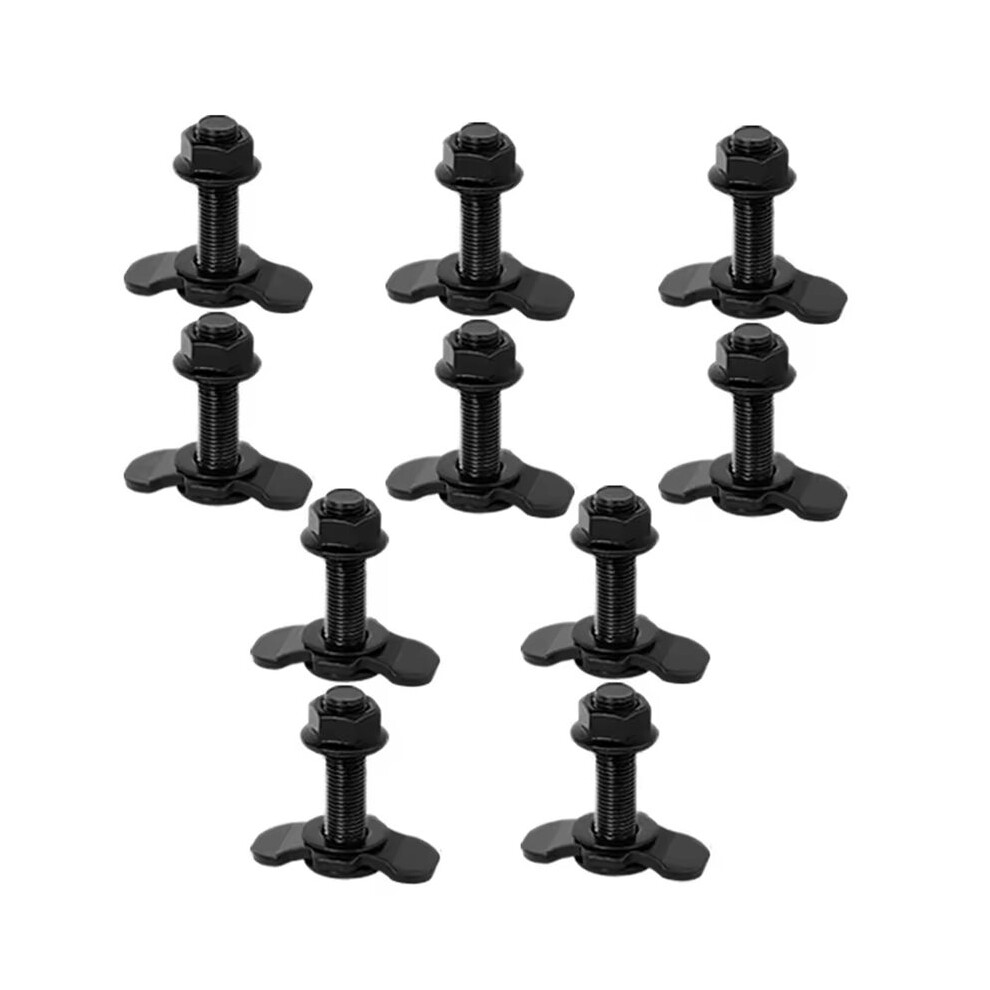 10Pcs L Track Double Lug Threaded Stud Nut Fitting 3/8-24 45Mm For Trailer Truck Bed Cargo 6031190046817