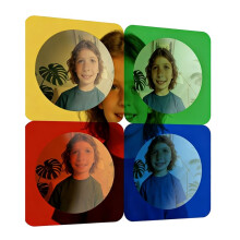 Lot de 4 Miroirs Muraux Sensoriels, Miroirs à Bulles en Acrylique, Décoration Murale de Noël pour Salle Sensorielle ou Salle de Sciences