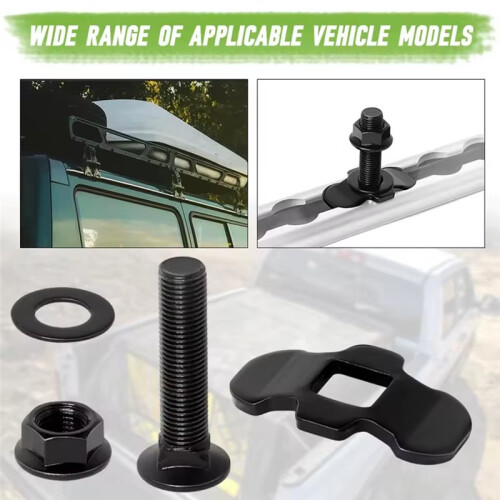 10pcs L Track Double Lug Threaded Stud Nut Fitting 3/8-24 45mm for Trailer Truck Bed Cargo