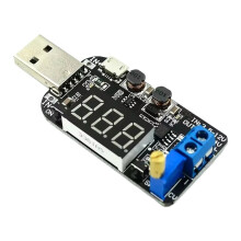3W Adjustable USB Voltage Power Supply Regulator Module 5V to 3.3V 9V 12V 18V 24V with Voltage Accessories