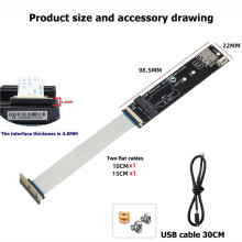 PCI-E X1 to M.2 Key-B WWAN Adapter Card with SIM Slot, Supports 3G/4G/5G Modules & USB/PCI-E Signals