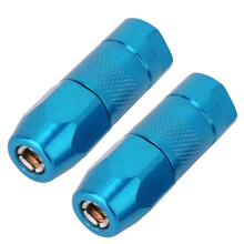2PCS Replacement Flat Grease Nozzle Fitting for Grease Gun (Blue)