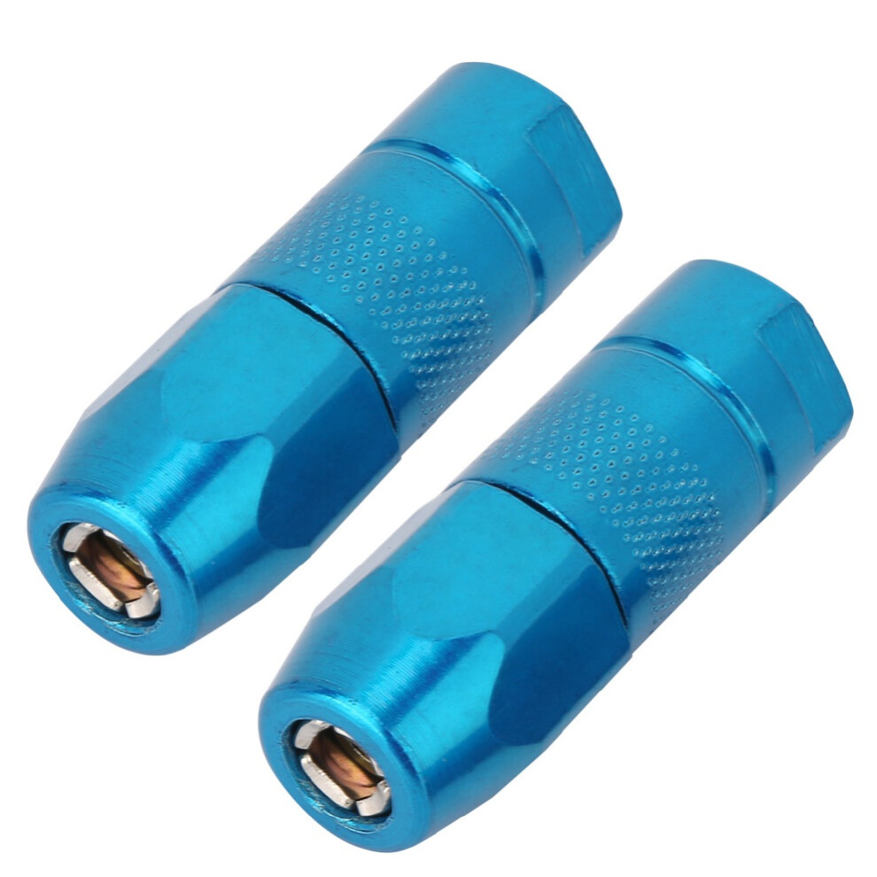 2Pcs Replacement Flat Grease Nozzle Fitting For Grease Gun (Blue) 7681393561526