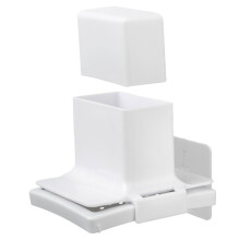 Wall Mounted Soap Holder with Draining Design, Non Punching Plastic Soap Dish for Bathroom and Travel