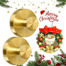 Shower Suction Hooks Gold 2 Pack Heavy Duty Rustproof Towel Hooks No Drill Removable Bathroom Use
