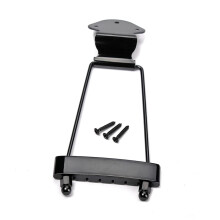 Black Archtop Guitar Tailpiece Jazz Bridge Replacement with Screws for Easy Installation and Secure Fit