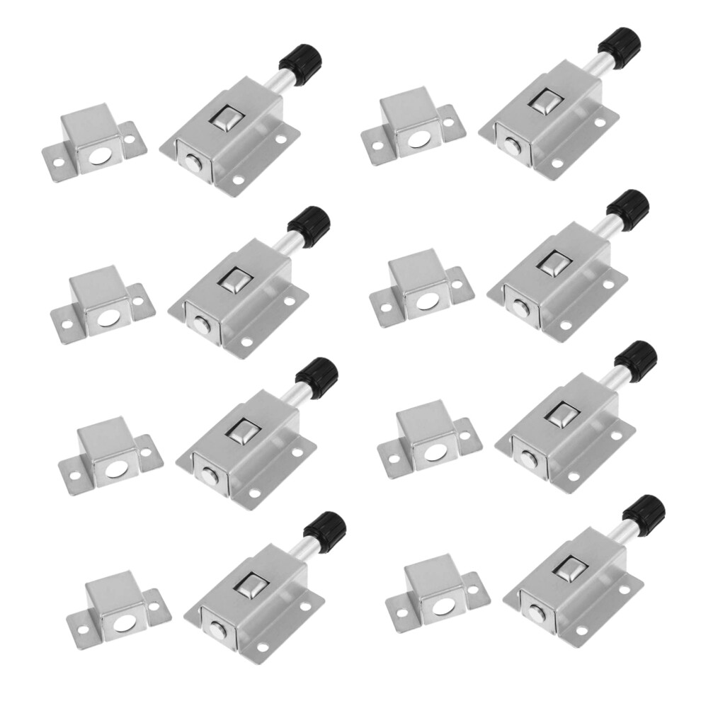 8Pcs Stainless Steel Spring Bolt Latch Lock For Gates And Doors, Durable Automatic Door Latch For Home Security 9771547777632