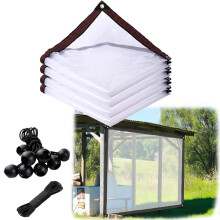 Clear PVC Tarp 10x25 FT Heavy Duty Transparent Waterproof Tarpaulin for Outdoor Patio Enclosure and Greenhouse