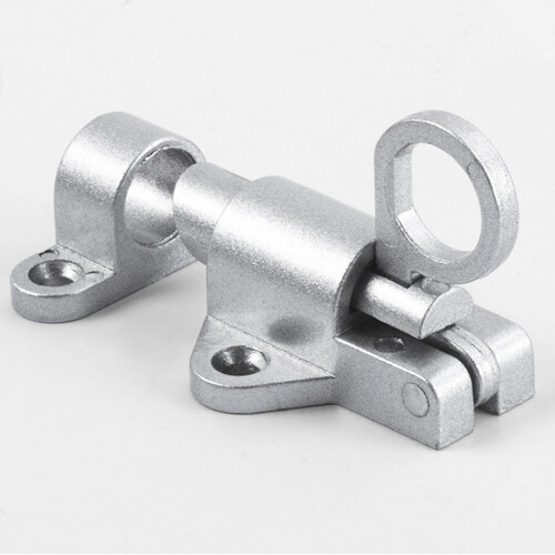 2 Pack Spring Door Bolt Lock with Pull Ring, Durable Aluminum Alloy Latch for Window and Cabinet 2