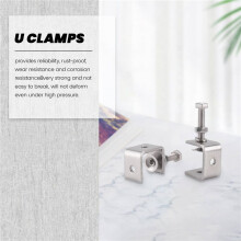 6Pcs C Clamps,U Clamps for Metal Working, Small Desk Clamp with Stable Wide Jaw Opening & Protective Pads/I- Design