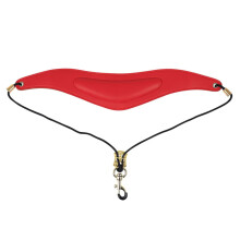 Red Leather Saxophone Neck Strap with Padded Shoulder Comfort and Metal Hook for Alto Tenor