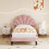 Single Velvet Bed Frame with Adjustable Petal Headboard, 3ft 1