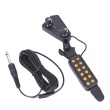 Professional Acoustic Guitar Soundhole Pickup with Adjustable Volume Control, 12 Hole Clear Amplification for Live Performance