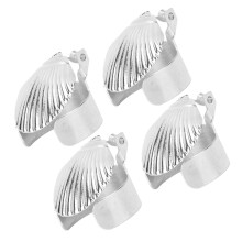 Candle Extinguisher Set 4Pcs Metal Shell Candle Snuffers Silver Flame Stopper