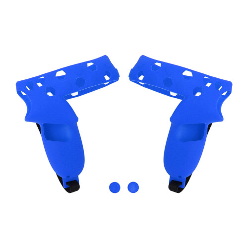 Quest 2 Blue Silicone Grip Cover with Wrist Strap 2