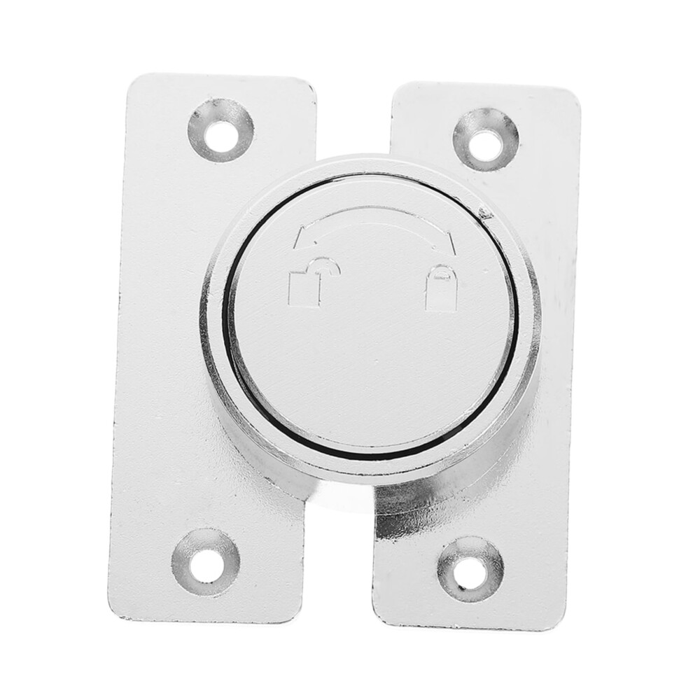 Rotatable Door Latch Zinc Alloy Sliding Door Lock Nodrill Installation Silver Finish For Interior Privacy 9330225249238