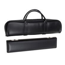 Leather Flute Case and Holder Set for Secure Instrument Protection and Travel