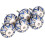 6 Pack Hand Painted Ceramic Cabinet Knobs Vintage Blue and White Floral Drawer Pulls Handles 1