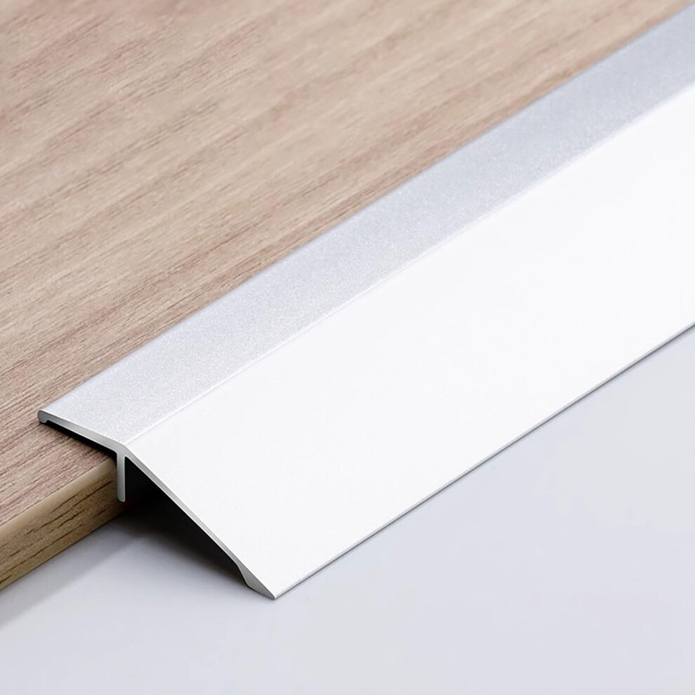 Silver Aluminum Floor Transition Strip 42 Inch, Door Threshold Ramp For Smooth Wheelchair Access