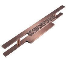 Modern Sliding Barn Door Handle Rose Gold Aluminum Pull 100cm Heavy Duty for Interior and Exterior