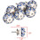 6 Pack Hand Painted Ceramic Cabinet Knobs Vintage Blue and White Floral Drawer Pulls Handles 2