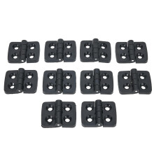 Black ABS Door Hinges 10pcs Plastic Cabinet Hinges for Electrical Box Easy Installation Smooth Operation
