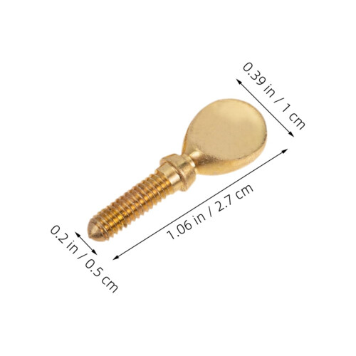 Solid Brass Saxophone Neck Screws 2 Pack, Durable Replacement for Alto Tenor Soprano Sax, Secure Fit 1