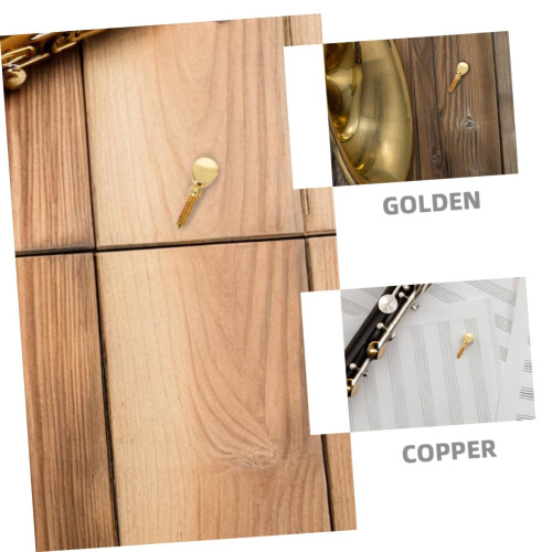 Solid Brass Saxophone Neck Screws 2 Pack, Durable Replacement for Alto Tenor Soprano Sax, Secure Fit 2