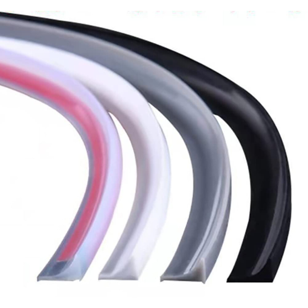Shower Water Barrier Strip 2M Black, Flexible Self Adhesive Threshold Seal For Dry Wet Separation 9330225249597