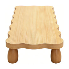 Natural Timber Monitor Platform Wood Raises-walnutColor 2