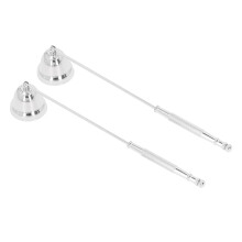 2PCS Candle Snuffer Long Handle Silver 3.8cm/20cm
