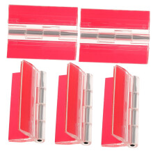 5Pcs Self Adhesive Acrylic Hinges Transparent Piano Hinges for Cabinets DIY Projects Easy Installation