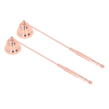 2x Kerzenlöscher Glocke Metall Roségold Langgriff