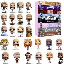 (Advent Calendar#226-G) Taylor Pop Advent Calendar 2024, 24 Day Christmas Holiday Countdown Taylor Pop Acrylic Pendant Blind Box Set With 24 PCS Gifts