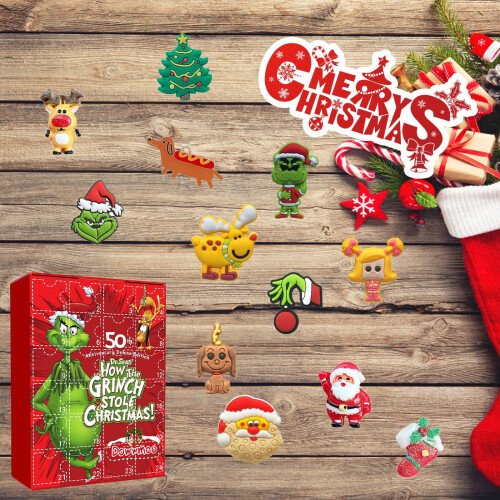 (Style-1) Christmas Doll Advent Countdown Calendar Blind Box Gift 1