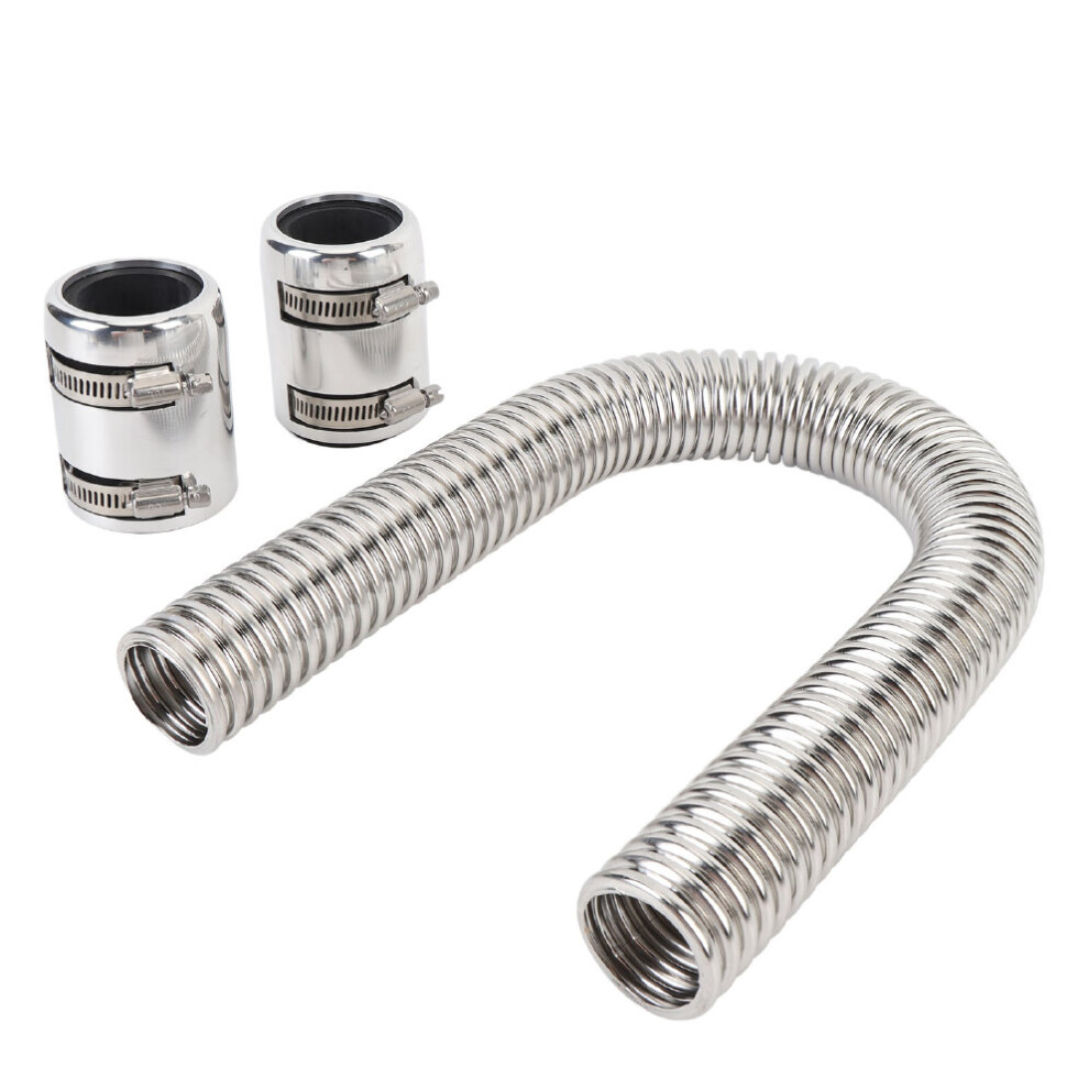 24In Stainless Radiator Hose Kit 1-5/8In Silver 6931296619680
